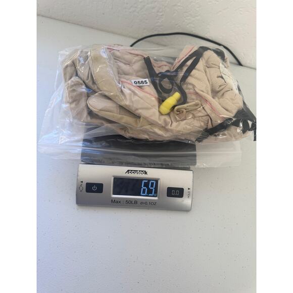 Burton Profile Glove Womens Medium Beige Quilted Snowboard Ski Gloves Pink Trim - Picture 11 of 11